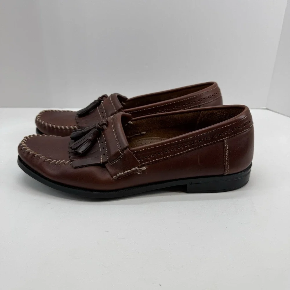 GH Bass Michael Kiltie Tassel WEEJUNS‎ Loafer Mens 10 Brown Preppy Business